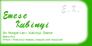 emese kubinyi business card